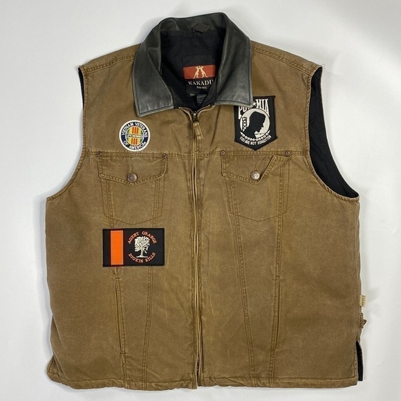 Kakadu Cotton Canvas Brown Conceal Carry Vietnam Veterans Of America Vest XL - Picture 1 of 12